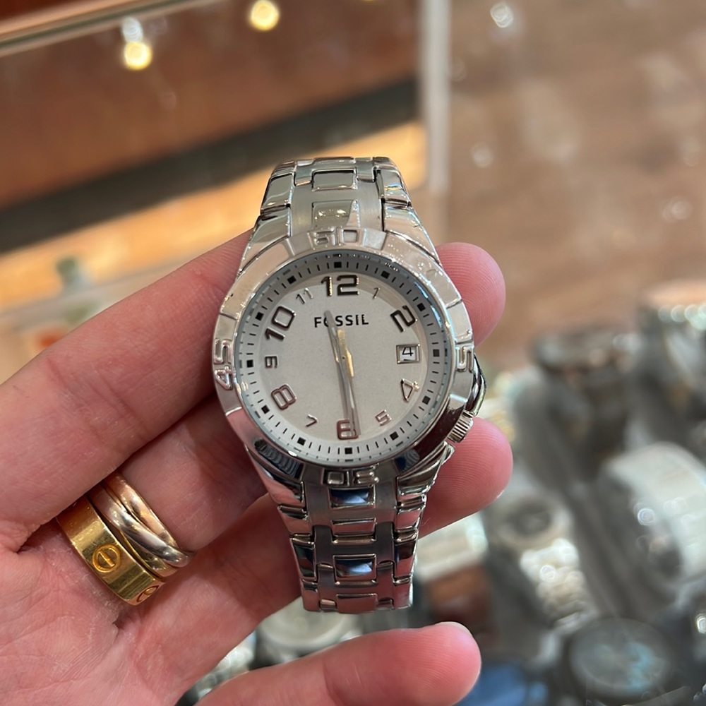 Fossil Stainless Steel Watch large numbers